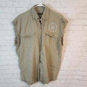 Men's Biker Wear Vest "Sturgis Rally 2012" Button-Down Vest, Size XL